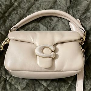 Coach Pillow Tabby 18 in cream